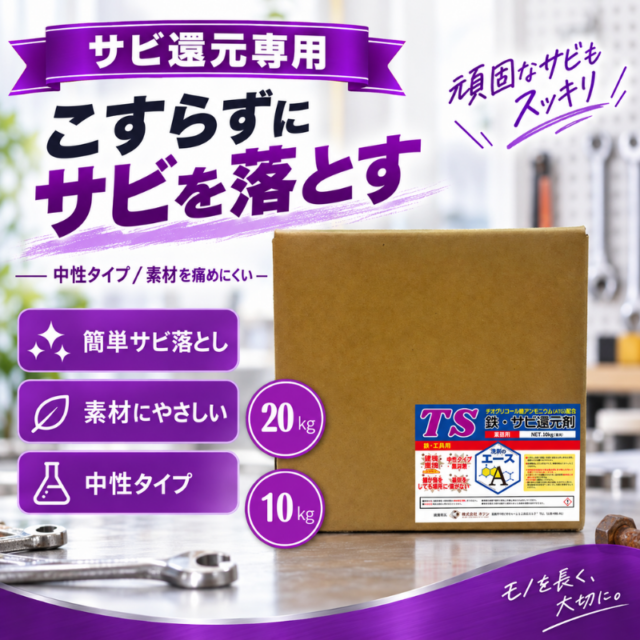 業務用 サビ落とし TS｜鉄・金属のサビ除去に（中性・素材を傷めにくい）